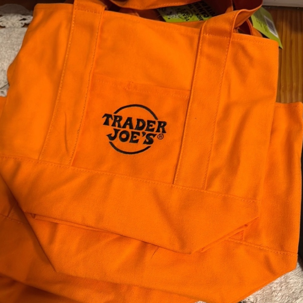 Trader Joe's Halloween Orange Mini Tote Bag